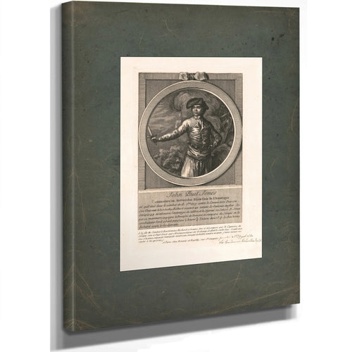 John Paul Jones Commodore Au Service Des Etats Unis De Lame╠ürique 178s — Stretched Canvas Print | Bella Frye