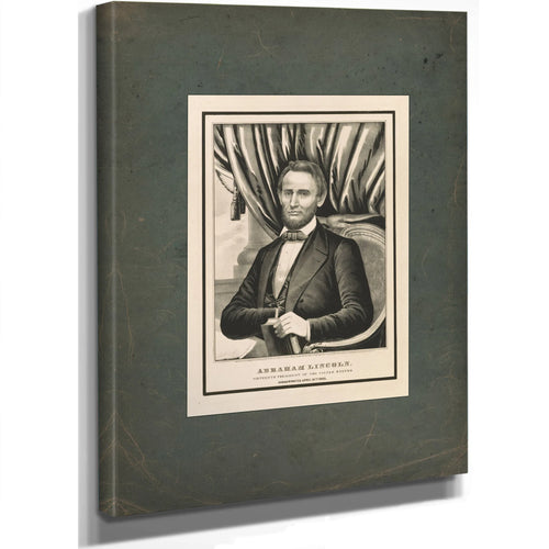 Abraham Lincoln_ Sixteenth President of the United States 1861 — Stretched Canvas Print | Bella Frye