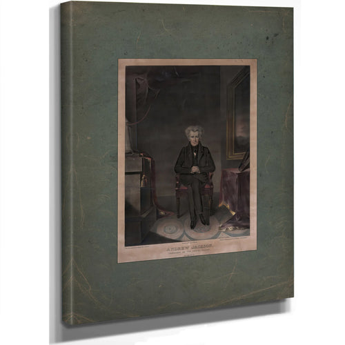 Andrew Jackson President of the United States 1833 — Stretched Canvas Print | Bella Frye