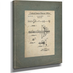 United States Patent 229426 Fencing Foil by B E De Tuscan August 25 1942 — Stretched Canvas Print | Bella Frye