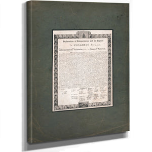 Declaration of Independence and Its Signers 196 — Stretched Canvas Print | Bella Frye