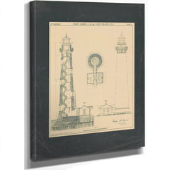 Sand Island Light Station Blueprint 8th District Engineering Drawings