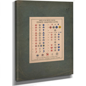 Army of the United States Corps Badges 1865 18651 — Stretched Canvas Print | Bella Frye
