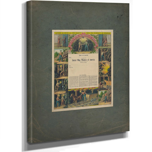 United Mine Workers of America 1899 — Stretched Canvas Print | Bella Frye