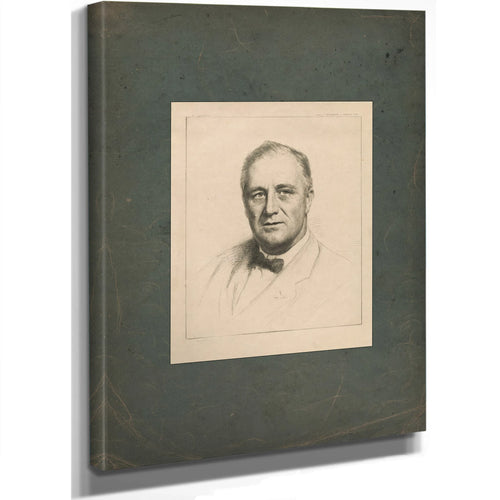 Franklin D Roosevelt 1933 — Stretched Canvas Print | Bella Frye