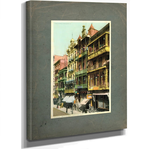 The Gilded Balconies of Mott Street — Stretched Canvas Print | Bella Frye