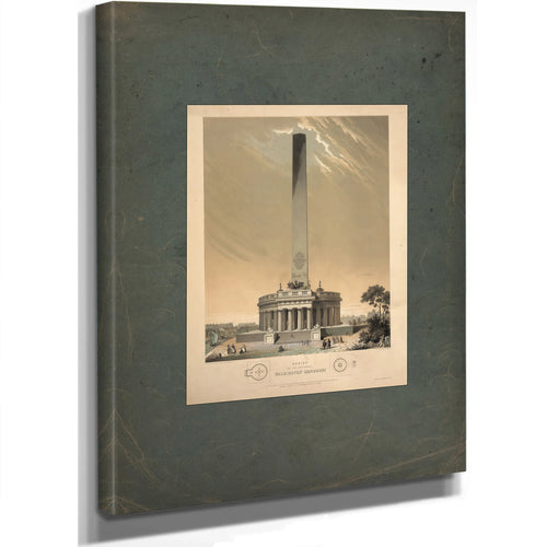 Design of the National Washington Monument 1846 — Stretched Canvas Print | Bella Frye