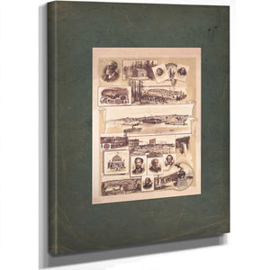 Assorted Frontier Scenes 1893 — Stretched Canvas Print | Bella Frye