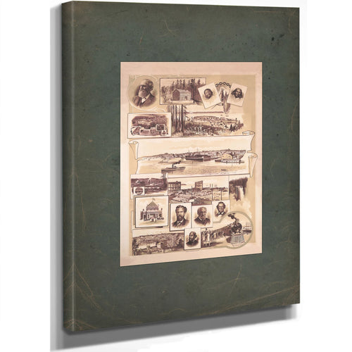 Assorted Frontier Scenes 1893 — Stretched Canvas Print | Bella Frye
