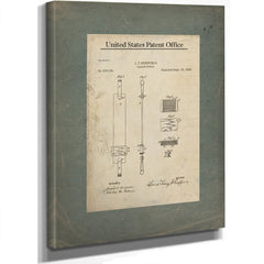 The Barbers Edge Sheffield Razor Strop Patent — Stretched Canvas Print | Bella Frye