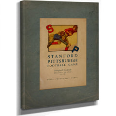 December 3 1922 Stanford Versus Pitt Game Day Program 85c3d — Stretched Canvas Print | Bella Frye