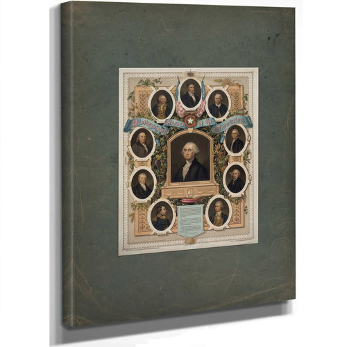 Distinguished Masons of the Revolution 19th Century — Stretched Canvas Print | Bella Frye