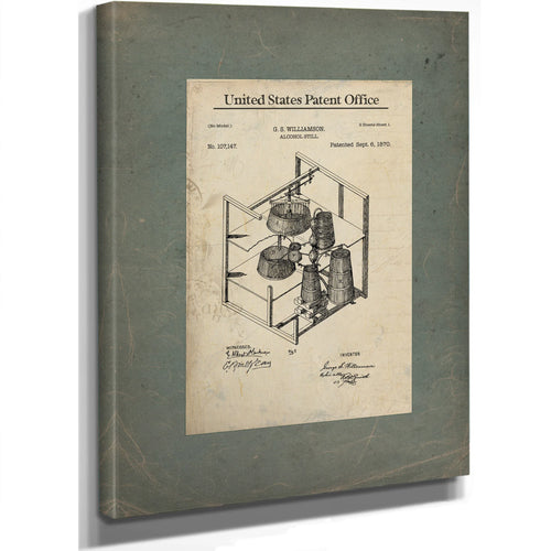 The Williamson Apparatus Patent for Spirits Unknown — Stretched Canvas Print | Bella Frye