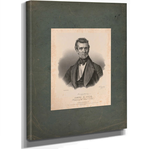 James K Polk President of the United States 1845 — Stretched Canvas Print | Bella Frye