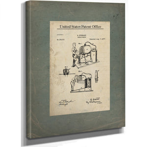 The Publicans Apparatus Stewarts Beer Pump Patent of 1877 — Framed Wall Art Room View | Bella Frye