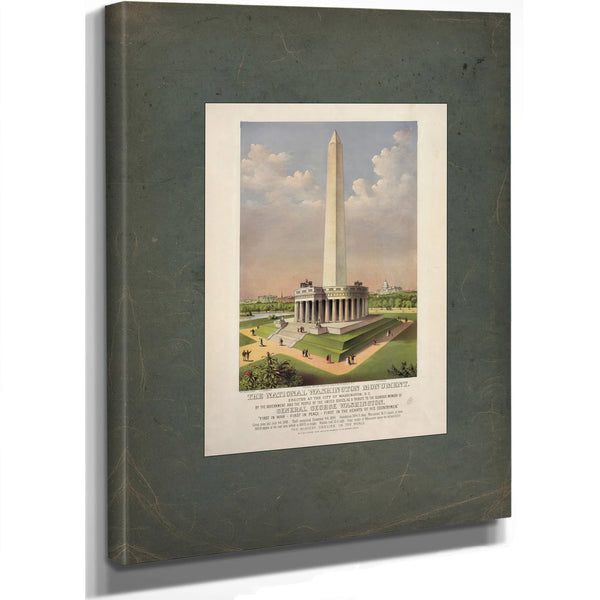 The National Washington Monument 1885 — Stretched Canvas Print | Bella Frye
