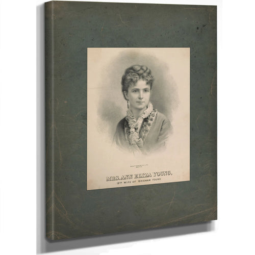 Mrs Ann Eliza Young 19th Wife of Brigham Young 1869 1875 — Stretched Canvas Print | Bella Frye
