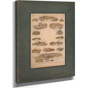 Birds Eye View of the Worlds Columbian Exposition Chicago Ill Usa 1893 1892 — Stretched Canvas Print | Bella Frye