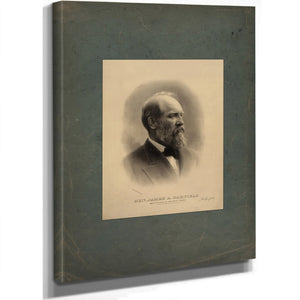 Gen James a Garfield 2th President of the United States 1881 — Stretched Canvas Print | Bella Frye