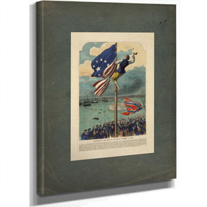 Evacuation of New York by the British November 25 1783 1883 — Stretched Canvas Print | Bella Frye