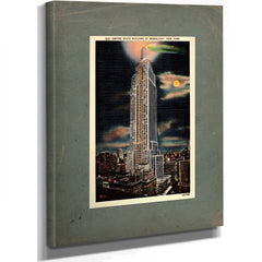 The Dirigibles Last Mooring Manhattan Nocturne — Stretched Canvas Print | Bella Frye