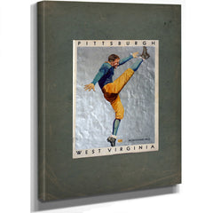 October 7 1933 Program for the Pitt Versus West Virginia Football Game — Stretched Canvas Print | Bella Frye