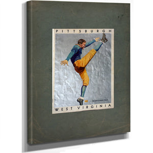 October 7 1933 Program for the Pitt Versus West Virginia Football Game — Stretched Canvas Print | Bella Frye