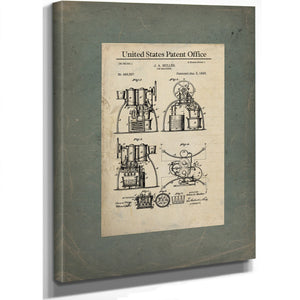The Muller Ice Machine Patent Industrial Alchemy of the Gilded Age — Framed Wall Art Room View | Bella Frye