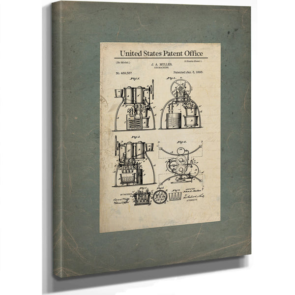 The Muller Ice Machine Patent Industrial Alchemy of the Gilded Age — Framed Wall Art Room View | Bella Frye