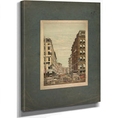 View of Broadway and Maiden Lane New York City 19th Century — Stretched Canvas Print | Bella Frye