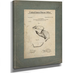 The Barbers Implement Patent of 1899 — Stretched Canvas Print | Bella Frye