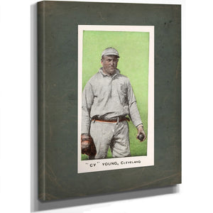E98 Set of 3 Cy Young Green 53c13 — Stretched Canvas Print | Bella Frye