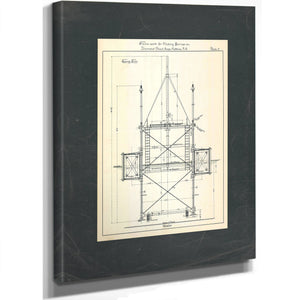The Diamond Shoal Apparatus — Engineering Schematic for the Graveyard of the Atlantic — Stretched Canvas Print | Bella Frye