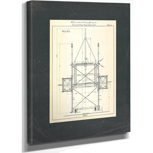 The Diamond Shoal Apparatus — Engineering Schematic for the Graveyard of the Atlantic — Stretched Canvas Print | Bella Frye
