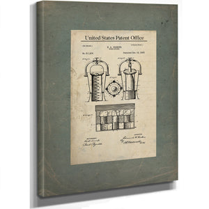 The Parker Wine Cooler Patent of 1893 — Framed Wall Art Room View | Bella Frye
