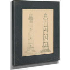 The Keepers Ascent Cape Henry Lighthouse Blueprint — Stretched Canvas Print | Bella Frye