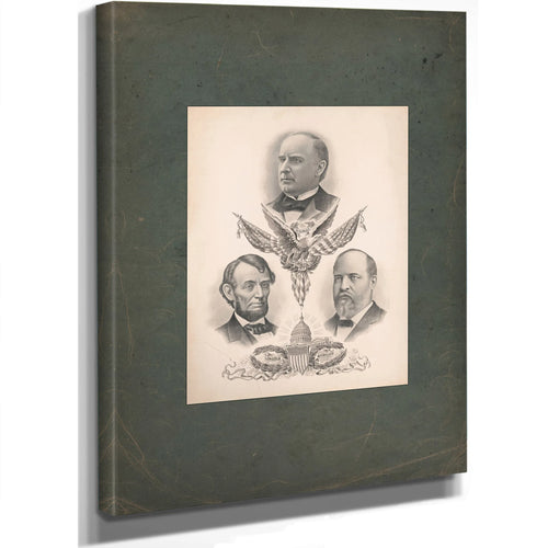 Portraits of Mckinley Lincoln and Garfield 192 — Stretched Canvas Print | Bella Frye