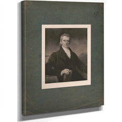 Portrait of John Marshall Holding a Book After a Painting by Henry Inman 1832 198 — Stretched Canvas Print | Bella Frye