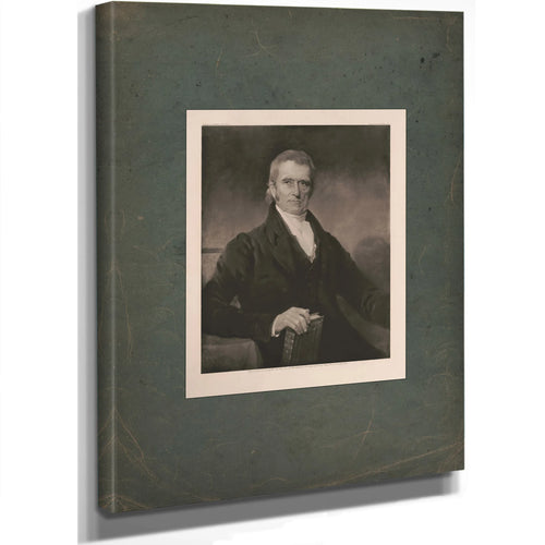 Portrait of John Marshall Holding a Book After a Painting by Henry Inman 1832 198 — Stretched Canvas Print | Bella Frye