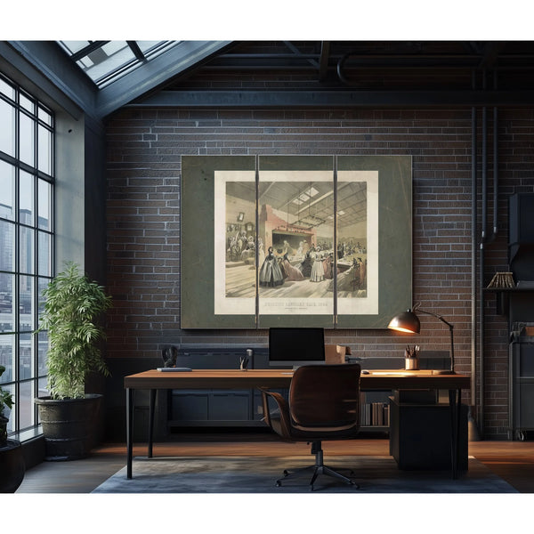 Brooklyn Sanitary Fair 1864 New England Kitchen 1864 — Framed Wall Art Room View | Bella Frye