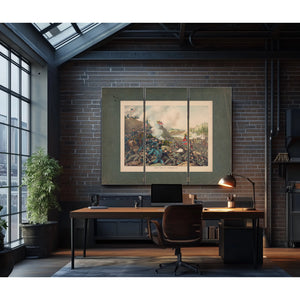Battle of Franklin November 3 1864 Union Gen Schofield Conf Gen Hood 1891 — Framed Wall Art Room View | Bella Frye