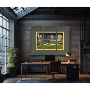 Night Baseball at Yankee Stadium New York City — Framed Wall Art Room View | Bella Frye
