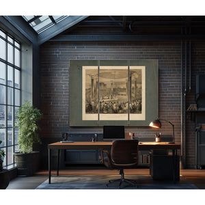 Distribution of the American Art Union Prizes at the Tabernacle Broadway New — Framed Wall Art Room View | Bella Frye