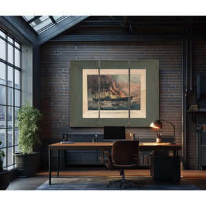 Burning of the Steamship Golden Gate _july 27 1862 1862 — Framed Wall Art Room View | Bella Frye