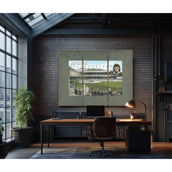 The Cathedral of American Pastime Polo Grounds Relic Print — Framed Wall Art Room View | Bella Frye