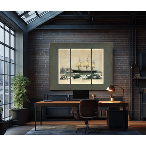 Clipper Ship Red Jacket_ in the Ice Off Cape Horn on Her Passage From Austra — Framed Wall Art Room View | Bella Frye