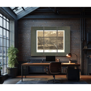 Birds Eye View of Camp Chase Near Columbus Ohio 186s — Framed Wall Art Room View | Bella Frye