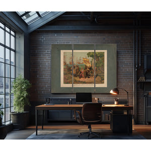 Columbus Taking Possession of the New Country 1893 — Framed Wall Art Room View | Bella Frye