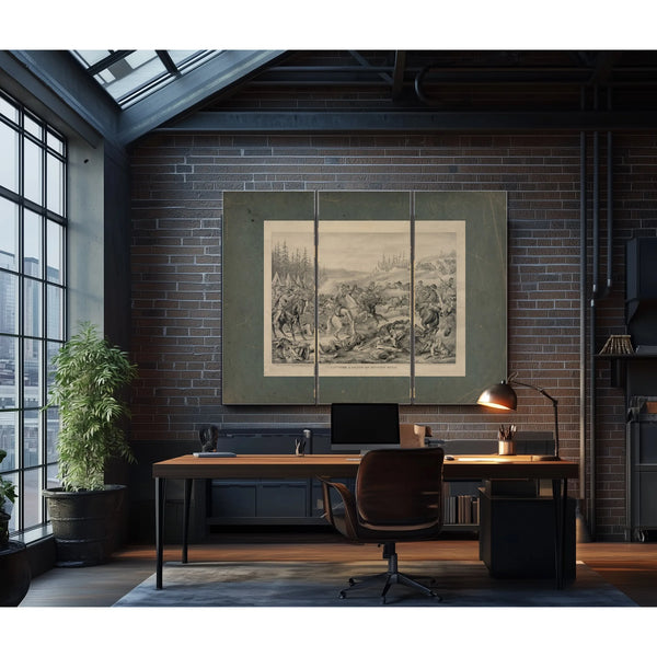 Capture Death of Sitting Bull 1891 — Framed Wall Art Room View | Bella Frye