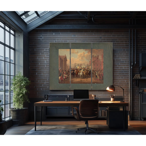 Evacuation Da and Washingtons Triumphal Entry in New York City Nov 25th 1783 1 — Framed Wall Art Room View | Bella Frye